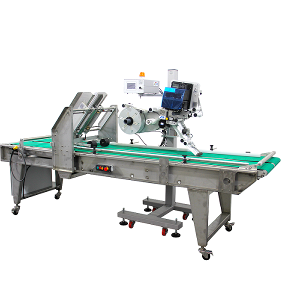 Box feeding and labeling machine