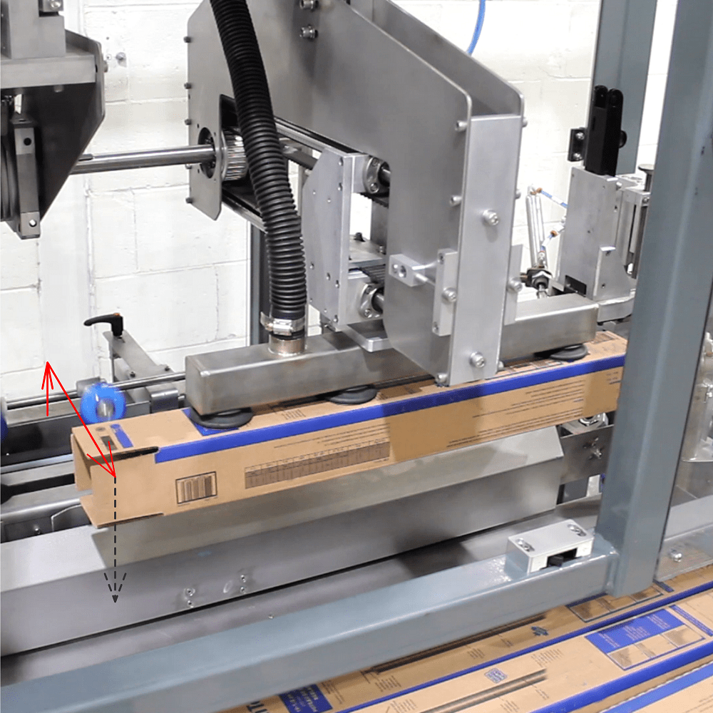 Cartoner for forming long double-wall cartons with automatic bottom stapling