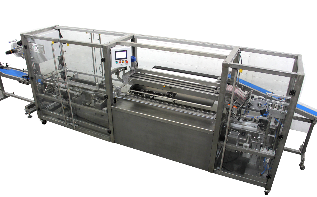 Semi-automatic cartoning machine for chocolate bars