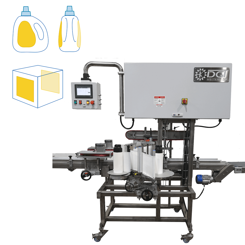 Front and back labeling machine