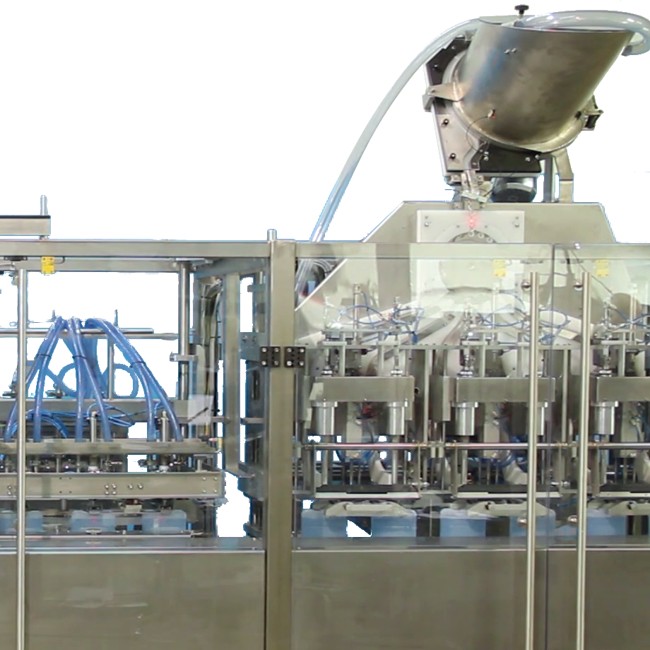 Automatic inline multi-head capping machine