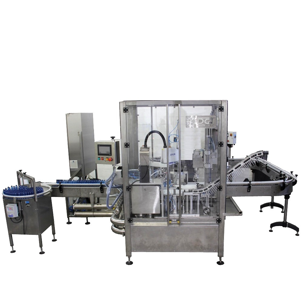 Automatic liquid filling and capping machine for sanitizers and disinfectants